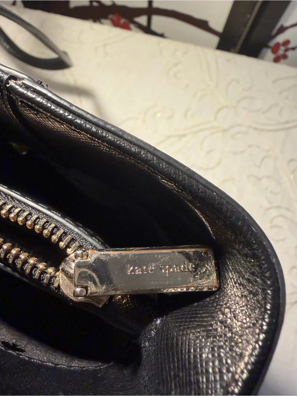 kate spade Black Saffiano Leather Tote